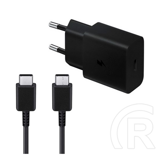 Samsung hálózati töltő type-c aljzat (5v / 2000 ma, 15w, gyorstöltés támogatás + type-c kábel) fekete