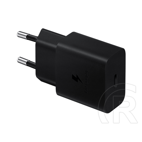 Samsung hálózati töltő (USB-C aljzat, 15W, USB-C kábellel, fekete)