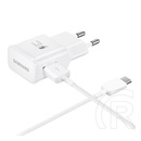 Samsung hálózati töltő (USB-A aljzat, 10W, EP-DW767JWE micro-USB kábellel, fehér)