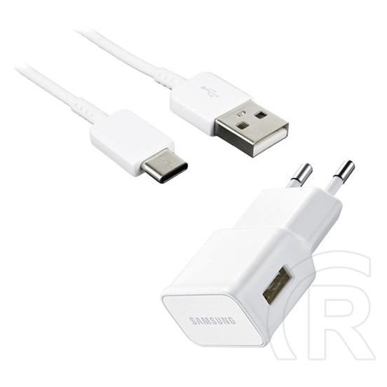 Samsung hálózati töltő usb aljzat (5v / 1550 ma, gyorstöltés támogatás + type-c kábel) fehér