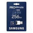 Samsung memóriakártya 256gb (microsdxc pro ultimate - class 10, uhs-1, u3, v30, a2) + usb kártyaolvasó