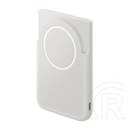 Samsung vésztöltő type-c aljzat (5000mah, 25w, pd gyorstöltő, led jelzés, qi2, kitámasztó) szürke