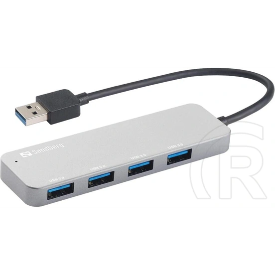 Sandberg 333-88 USB 3.0 hub (4xUSB-A 3.0, micro USB tápcsatlakozó, bus powered)