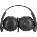 Sandberg Headphone Travel fejhallgató (1,2 m, 3,5 mm jack, 40 mm driver, 32 ?, kábelvezérlő)