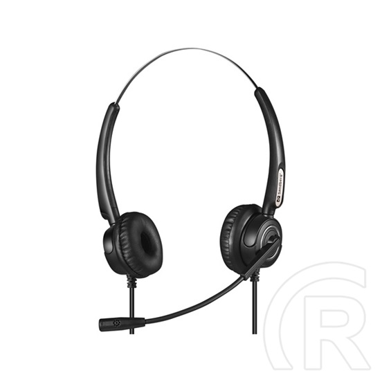 Sandberg Headset Pro mikrofonos fejhallgató (USB, RJ9/R11, sztereo, fekete)