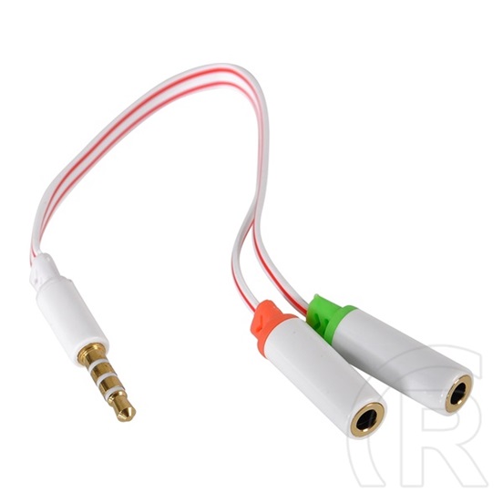Sandberg Headset adapter 1x4 pin 3,5 mm jack > 2x3 pin 3,5 mm jack (fehér)
