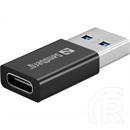 Sandberg Külső DVD-író (USB-C/USB-A, 30 cm kábel, CD 24x, DVD 24x, DVD írás 8x, DVD±R DL 6x, LED)