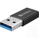Sandberg Külső DVD-író (USB-C/USB-A, 30 cm kábel, CD 24x, DVD 24x, DVD írás 8x, DVD±R DL 6x, LED)