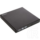 Sandberg Külső DVD-író (USB 2.0, USB B csatl., táp, írás: CD24x/DVD8x, olvasás: CD/DVD24x, mini+standard lemezek)