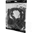 Sandberg Saver USB Large mikrofonos fejhallgató (USB A, 1,8m, 40mm, fekete)