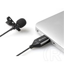 Sandberg Streamer USB clip mikrofon (USB, omnidirekcionális, 3 m kábel, 48 kHz/16 bit, fekete, vezetékes)