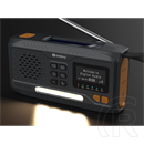Sandberg Survivor All-in-1 rádió bluetooth (v5.0, 4500mah belső akku, 3w hangszóró, DAB+/FM, napelemes, kézi dinamó)