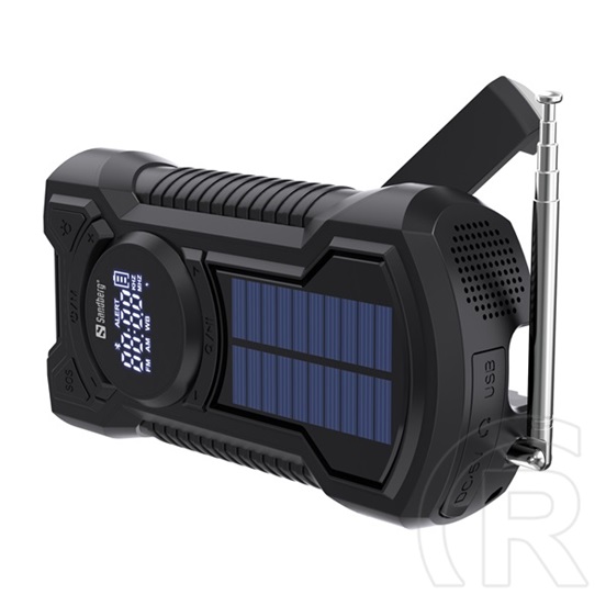 Sandberg Survivor Radio All-in-1 5000 rádió (v5.0, 5000 mAh belső akku, 3W, napelem 5V/95mA, zseblámpa 250 lm)