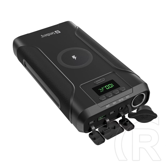 Sandberg Survivor hordozható akkumulátor 76800 (76800 mAh, 276,5 Wh, Li-Ion, 100W PD, 15W vezeték nélküli töltés, pass-t