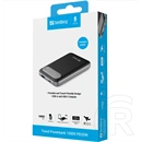 Sandberg Travel powerbank 10000 (10000 mAh, USB-C PD 20W, USB-A 22,5W, LCD kijelző, Li-polimer)