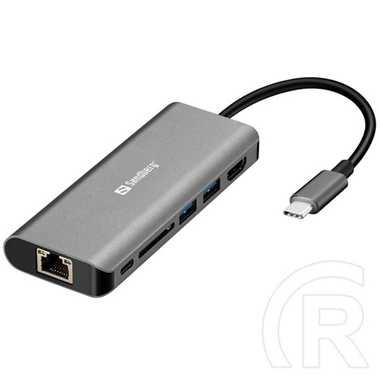 Sandberg USB-C Dock HDMI+LAN+SD+USB, 61W