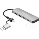 Sandberg USB hub (2xUSB-A 3.0, 2xUSB-C, 5 Gbit/s, RTS5411, 15 cm)