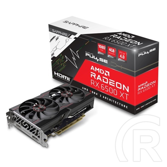 Sapphire Pulse Radeon RX 6500 XT OC VGA (PCIe 4.0, 4 GB DDR6, 64 bit, DP+HDMI)