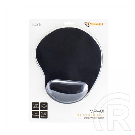 Sbox MP-01B ERGO zselés egérpad (fekete)