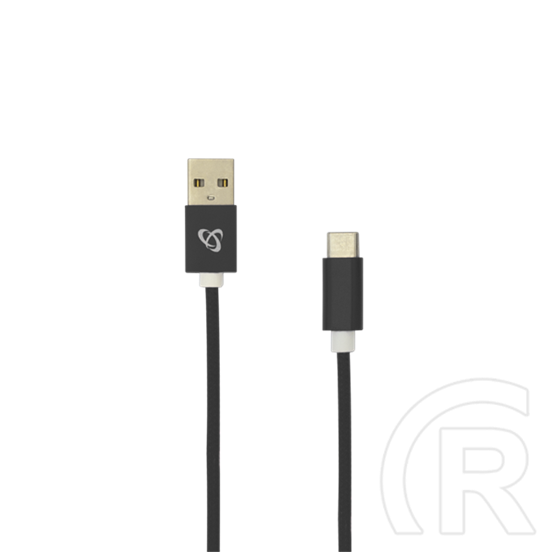 Sbox USB adat- és töltőkábel (A dugó / C dugó, 1,5 m, fekete)