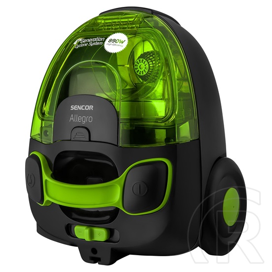 Sencor SVC 510GR 890W porzsák nélküli porszívó (zöld-fekete)