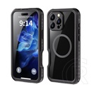 Shellbox Apple iPhone 16 Pro Max gt műanyag védő (360°-os védelem, erős ütésálló, műanyag előlap, ip68, magsafe) fekete