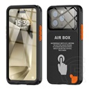 Shellbox Apple iPhone 16 airbox 6.1 vízhatlan/vízálló tok, aqua (ip68, erős ütésállóság, 6.1" méret) fekete