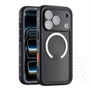 Shellbox iPhone 18 Pro Max  műanyag telefonvédő (360°-os védelem, erős ütésálló, műanyag előlap, ip68, magsafe) fekete
