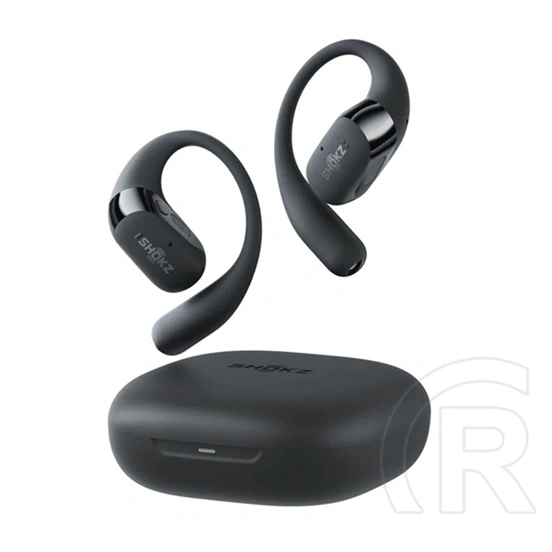 Shokz OpenFit2 bluetooth fülhallgató sztereo (v5.4, tws, fülre akasztható, mikrofon, zajszűrő, töltőtok, fekete)