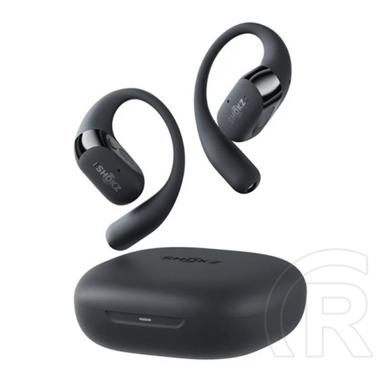 Shokz openfit2+ bluetooth fülhallgató sztereo (v5.4, tws, fülre akasztható, mikrofon, zajszűrő, ip55 + töltőtok) fekete