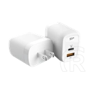 Silicon Power QM25 hálózati töltő adapter (1 x USB A, 1 x USB-C, 30W)