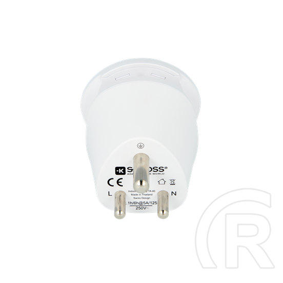 Skross Combo World to India/Europe földelt adapter