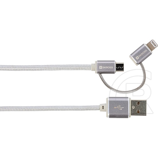 Skross Steel Line 2in1 kábel (Micro USB/Lightning, 1m)