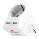 Skross hálózati elosztó (4 ac/2 usb aljzat) fehér