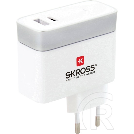 Skross hálózati töltő adapter (USB A,Type-C)