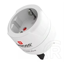 Skross utazó adapter (250v/7a, eu2 pin - uk, földelt) fehér
