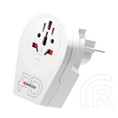 Skross utazó töltő usb+type-c aljzat (250v/2.4a, 20w, eu2 pin - aus/ch, uk, usa/jpn, che, it, bra, földelt) fehér