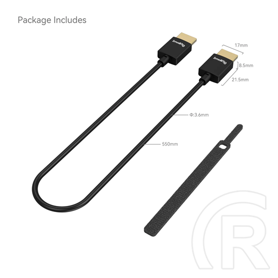 SmallRig Ultra Slim 4K HDMI Cable 55cm (2957)