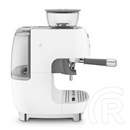 Smeg darálós karos Espresso kávéfőző 50-es évek design (fehér) EGF03WHEU