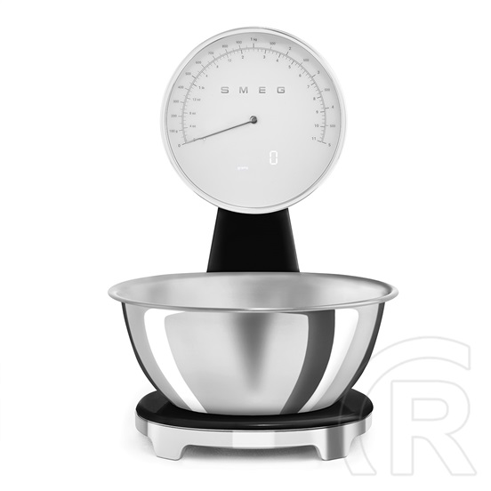 Smeg mechanikus konyhai mérleg digitális kijelzővel, 50-es évek design (fekete) KSF01BLWW