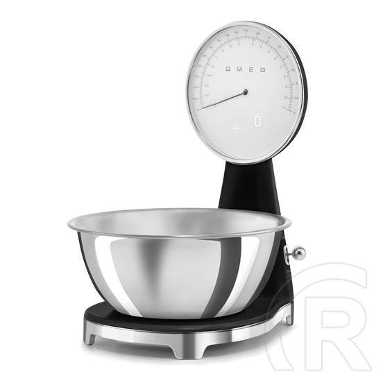 Smeg mechanikus konyhai mérleg digitális kijelzővel, 50-es évek design (fekete) KSF01BLWW