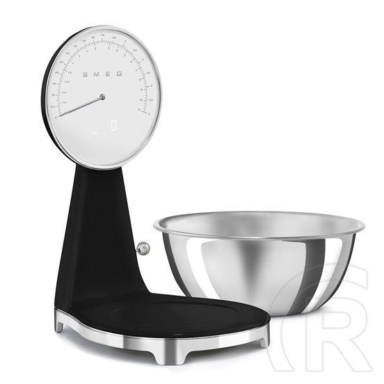 Smeg mechanikus konyhai mérleg digitális kijelzővel, 50-es évek design (fekete) KSF01BLWW