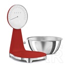 Smeg mechanikus konyhai mérleg digitális kijelzővel, 50-es évek design (piros) KSF01RDWW