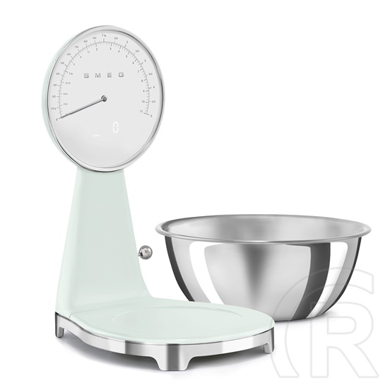 Smeg mechanikus konyhai mérleg digitális kijelzővel, 50-es évek design (világoszöld) KSF01PGWW