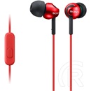Sony MDR-EX110 mikrofonos fülhallgató (piros)