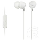 Sony MDR-EX15AP mikrofonos fülhallgató (fehér)