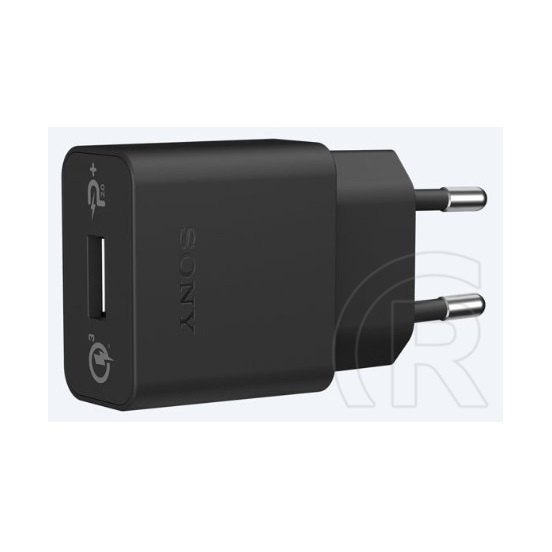 Sony UCH12W USB Quick Charger gyorstöltő micro-USB és USB-C kábellel (3 A, fekete)