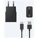 Sony UCH12W USB Quick Charger gyorstöltő micro-USB és USB-C kábellel (3 A, fekete)