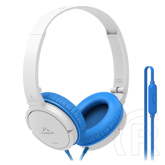 Sound Magic P11S mikrofonos fejhallgató (fehér-kék)