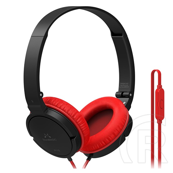 Sound Magic P11S mikrofonos fejhallgató (fekete-piros)
